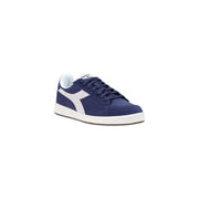 bleu marine diadora Baskets basses en daim pour homme avec détails blancs et tige en cuir, vues de l'arrière