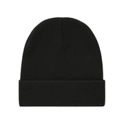 Dickies Bonnet en maille noire pour homme avec revers, vue de face