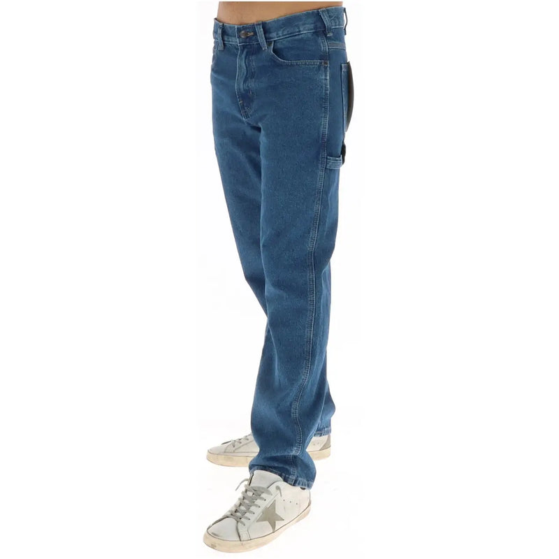 Dickies Jean pour homme en denim bleu, coupe classique et poches cargo, vue de face