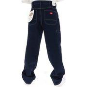 Dickies Jean cargo pour homme bleu foncé avec écusson rouge de la marque sur la poche arrière, vue arrière