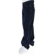 Dickies Jean pour homme en denim bleu foncé avec surpiqûres blanches contrastantes et cinq poches (vue de face)