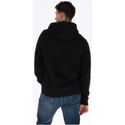 Dickies Sweat à capuche noir en coton pour homme, avec tissu texturé doux et poignets côtelés.
