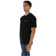 Dickies T-shirt noir à manches courtes en coton pour homme, avec petit logo brodé sur la poitrine gauche.