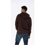 Dickies Sweat à capuche pour homme en coton marron, confectionné dans un tissu polaire doux marron foncé, avec une capuche classique et des poignets côtelés.