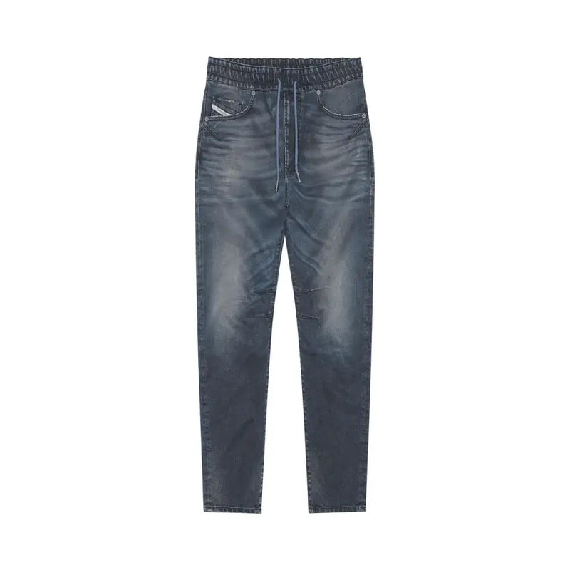 Délavé foncé Diesel Jean pour homme avec taille élastiquée à cordon, délavage subtil, en lyocell de coton stretch