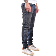 Diesel Jean homme bleu foncé effet usé, coupe slim et détails déchirés, 100 % coton