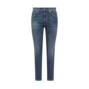 Dondup Jean en coton stretch bleu foncé pour femme, coupe slim et design classique à cinq poches