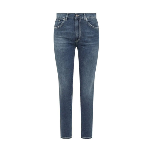 Dondup Jean en coton stretch bleu foncé pour femme, coupe slim et design classique à cinq poches