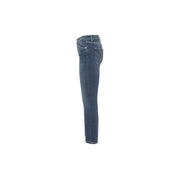 Dondup Jean slim en coton stretch bleu foncé pour femme, avec surpiqûres classiques apparentes à l'arrière.
