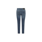 Dondup Jean femme en coton stretch bleu foncé, coupe slim et délavage subtil aux cuisses