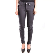 Dondup Jean slim en coton stretch gris pour femme, avec une coupe classique à cinq poches et des finitions argentées.