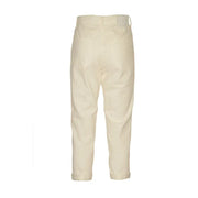 Dondup cream-colored cotton blend trousers, minimalist tailored design