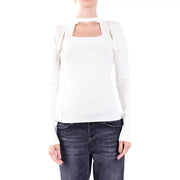 tricots blancs top par Dondup robe pour femme en viscose, avec encolure carrée et bretelles découpées.