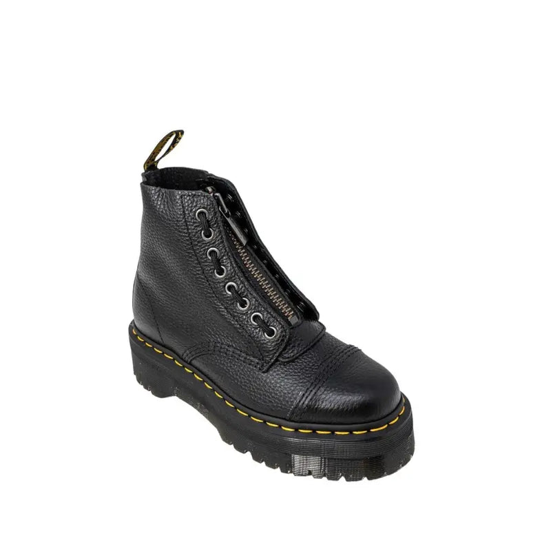 Bottines en cuir noir pour femmes de Dr. Martens, vues de dos, avec un design élégant