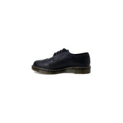 Chaussures brogues Dr Martens pour homme en cuir noir, modèle classique avec surpiqûres jaunes sur la semelle, pointure 3