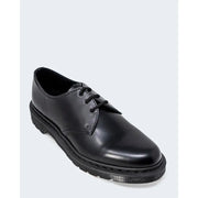 Chaussures Dr. Martens pour homme, en cuir noir, pointure 3, montrant l'arrière de la chaussure.