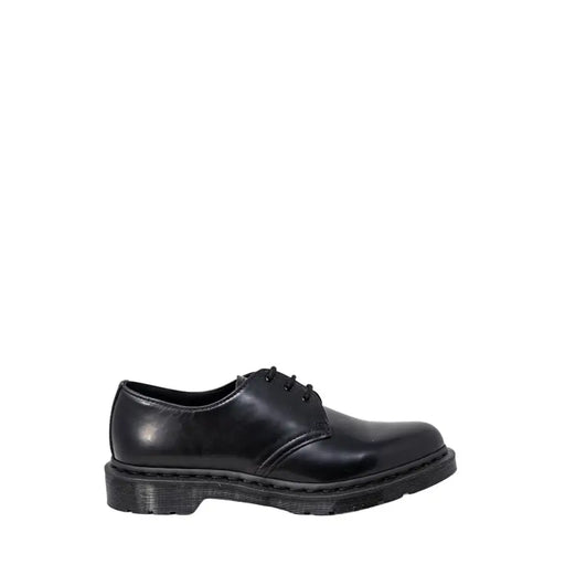 Chaussures Dr. Martens homme en cuir noir à lacets, pointure 3, montrant l'arrière de la chaussure