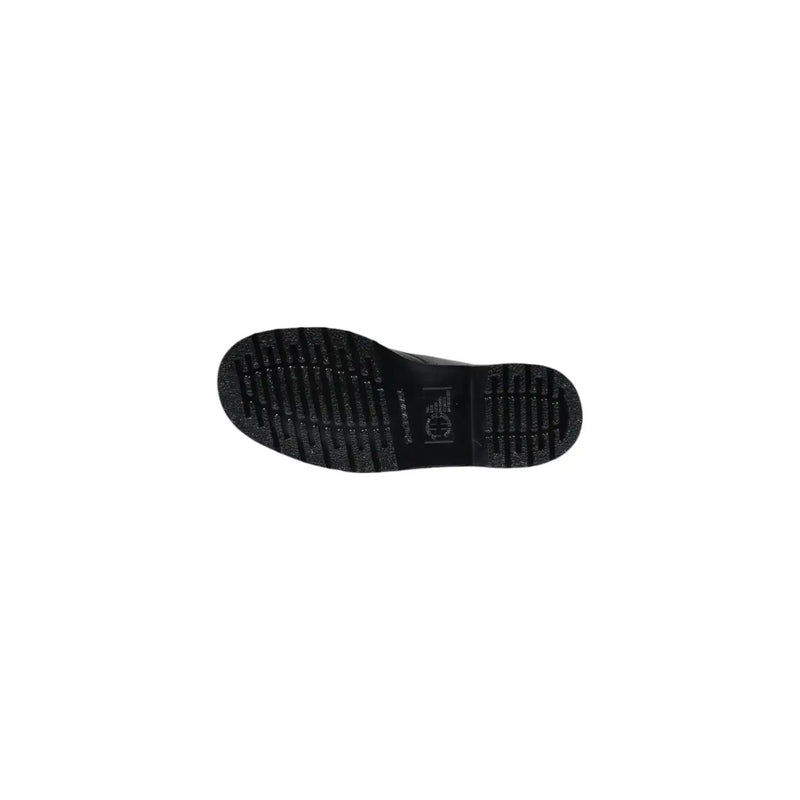 Bottes Dr. Martens pour homme en cuir noir à lacets, semelle en caoutchouc noir avec motif texturé et logo en relief