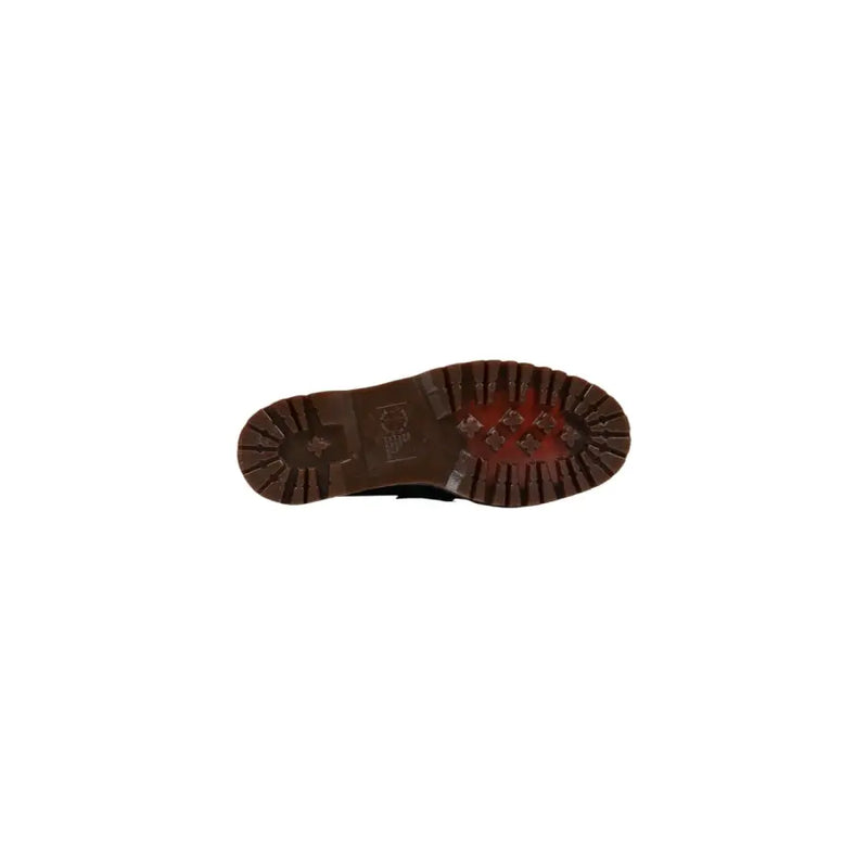 Mocassins noirs en cuir pour homme, semelle en caoutchouc marron à motif texturé et logo Dr. Martens