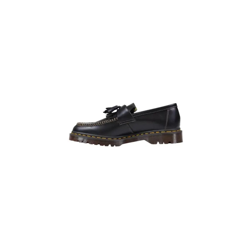 Mocassins Dr. Martens pour homme en cuir noir, à enfiler, avec tige en cuir noir et design mocassin.