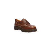 Chaussures Dr. Martens Lowell Butterscotch en cuir marron pour homme, à lacets, montrant l'arrière de la chaussure