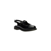 Black patent leather mary jane sandal with buckle strap and platform sole from Dr Martens women buckle sandals