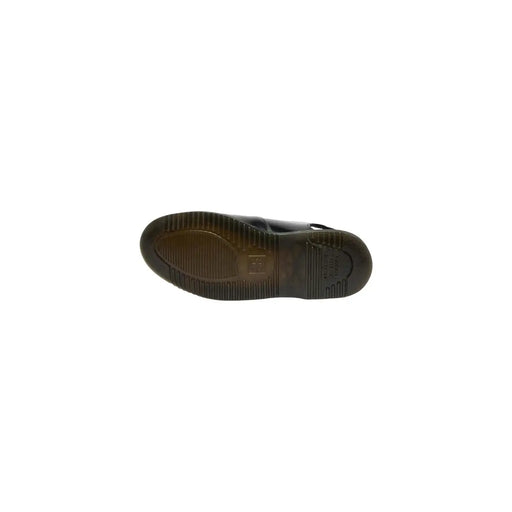 Sandales à boucle Dr. Martens pour femmes, semelle en cuir noir rainurée et logo en relief à l'arrière