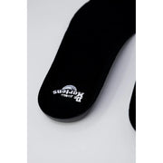 Dr Martens women black polyester shoes showcasing the back side design and durable construction