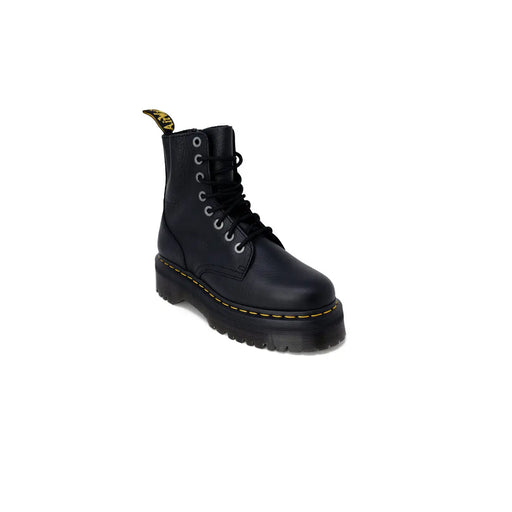 Bottes Dr. Martens pour femme en cuir noir avec lacets noirs, pointure 4, vues de dos