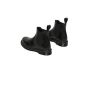 Dr Martens women’s black leather chelsea boots with elastic side panels and classic rubber sole for fall winter