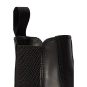 Dr Martens women’s black leather Chelsea boot with smooth leather upper mesh side panel and stitched detailing