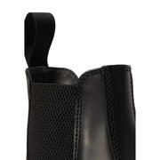 Dr Martens women’s black leather Chelsea boot with smooth leather upper mesh side panel and stitched detailing