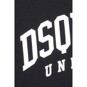 Coton noir dsquared2 t-shirt avec des lettres blanches arquées et audacieuses visibles sur le devant pour une tenue décontractée