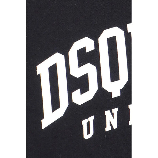 Dsquared coton noir pour homme t-shirt avec des lettres blanches en gras et arquées sur le devant pour une tenue décontractée