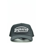 Dsquared2 black baseball cap with white logo.