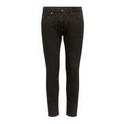 Jean Dsquared2 pour homme, noir, coupe slim, avec surpiqûres discrètes, vue de face