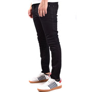 Jean Dsquared2 pour homme, noir, coupe slim, style moderne, détails de surpiqûres discrets (vue de face)