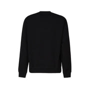Sweat-shirt Dsquared2 pour homme, en coton noir, à col rond, manches longues et poignets côtelés, idéal pour un style décontracté.