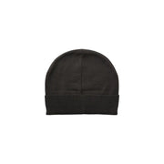 Bonnet EA7 pour homme en maille noire avec bord-côtes, vue de face