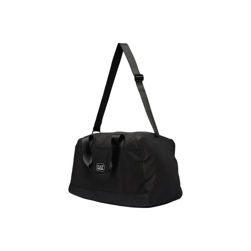 Sac bandoulière EA7 pour femme, noir, en tissu résistant et au design minimaliste, vue de face