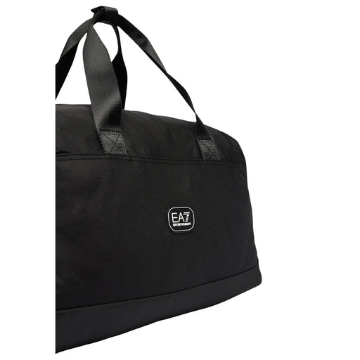 Ea7 Sac bandoulière noir pour femme, avec anses renforcées et logo discret (vue de face).