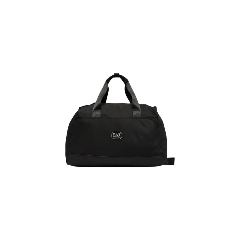 Ea7 Sac bandoulière noir pour femme, au design minimaliste et aux anses en tissu, vue de face