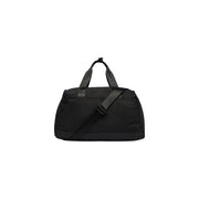 Sac à bandoulière EA7 pour femme en nylon noir avec bandoulière réglable et top poignées, vue de face