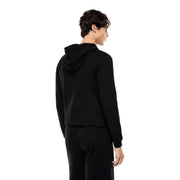 Ea7 Sweat-shirt à capuche noir en coton pour homme, au design minimaliste et élégant, idéal pour l'automne et l'hiver.