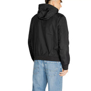 Ea7 Doudoune à capuche pour homme en nylon noir avec poignets côtelés et manches longues pour un confort léger