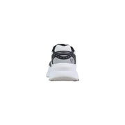 Ea7 men sneakers black and white with mesh upper, padded collar, chunky midsole, and lace up polyester design
