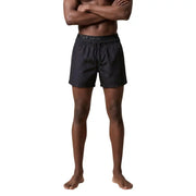 Short de bain noir ea7 Emporio Armani, en polyester, avec ceinture à cordon et logo discret de la marque, et poches.