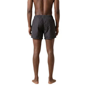 Ea7 men swimwear dark gray lightweight swim trunks with elastic waistband for comfortable water activities