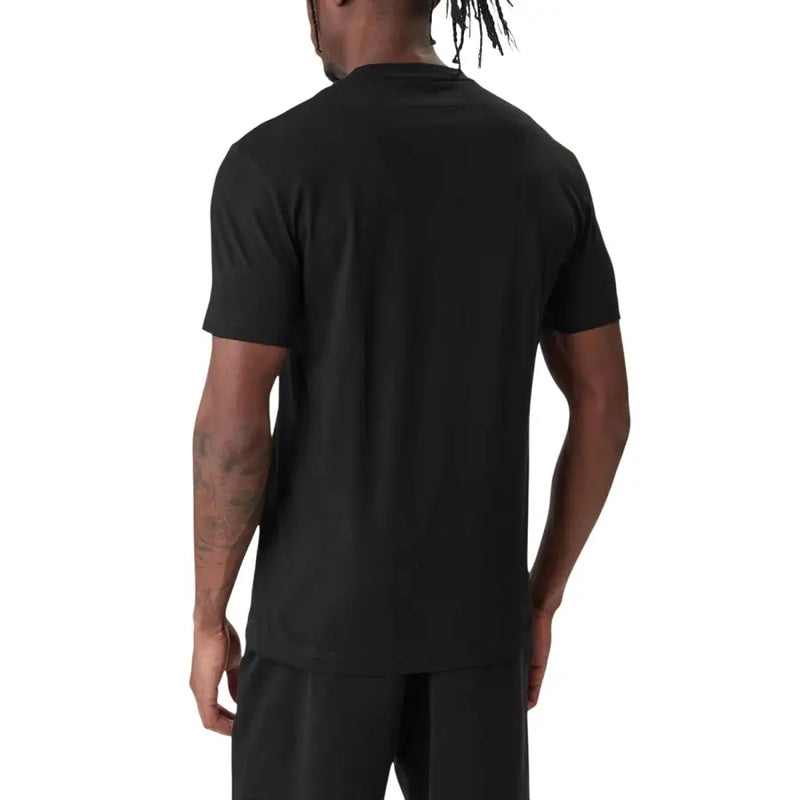 Ea7 hommes t-shirt T-shirt noir à manches courtes et col rond en coton confortable, vêtement décontracté