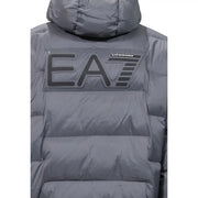 Ea7 Doudoune grise pour homme avec logo ea7 bien visible au dos (vue de dos)